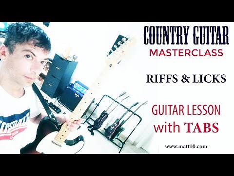 Country Guitar Licks & Riffs | Lesson Masterclass | Tutorial with TABS
