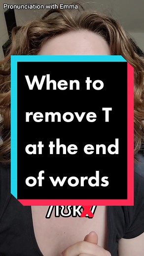 British English Pronunciation Tip! In this lesson, learn how to remove the t at the end of words in English. what other things have you heard native English speakers say that you'd like me to explain? comment below! #pronunciation #englishpronunciation #pronunciationlesson