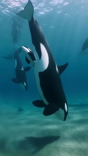 4.1K views | A rare moment beneath the ocean surface…  The orca...