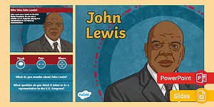 John Lewis Biographical PowerPoint & Google Slides for 3rd-5th Grade