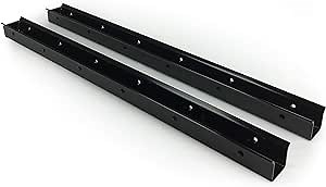 Quick Dam Flood Gate Side Rails attach to walls for smooth surface & seal, 2-Pack, Black
