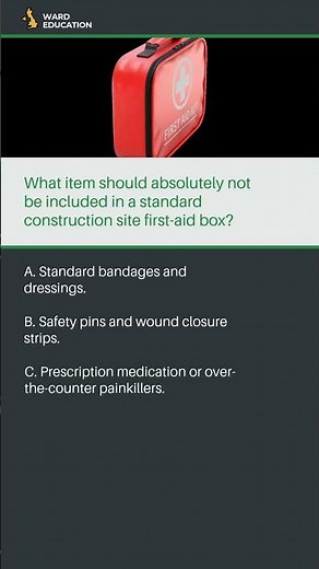CSCS Mock Question - First Aid Supplies