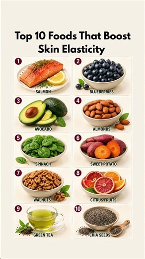 Top 10 Foods That Boost Skin Elasticity Naturally ✨ #HealthySkin #AntiAging
