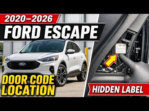 2020-2026 Ford Escape Keyless Entry Door Code | How to Find