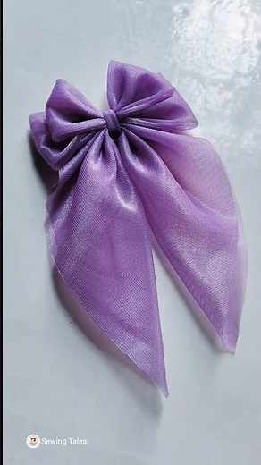 fabric bow hair accessories‪@Sewingtales‬ #shorts #short #diy #shortsfeed #fashion #viral #sewing