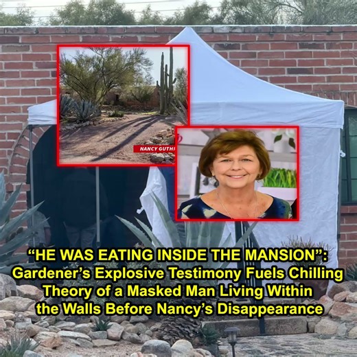 🚨 “LIVING INSIDE THE WALLS FOR 3 MONTHS?” – SHOCKING CLAIM FROM INSIDE Nancy Guthrie’S MANSION A gardener claims he saw a thin man dressed in dark clothing hiding in a dim hallway near a service corridor weeks before Nancy disappeared. According to the account, the man appeared startled and slipped into an interior wall panel — raising fears he may have secretly lived inside the mansion for months. Authorities have not confirmed the claim but are reviewing architectural plans and inspecting cra