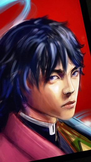 I don’t rlly like how this turned out and it kinda looks worse on camera but ¯\\_(ツ)_/¯ #giyuu #waterhashira #demonslayer