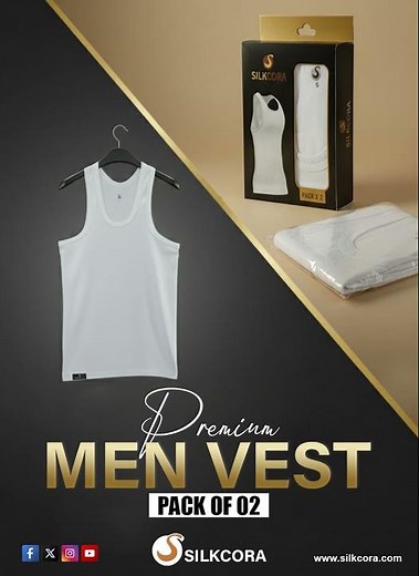 Silkora 2-Pack White Vest: All-Day Comfort & Fit