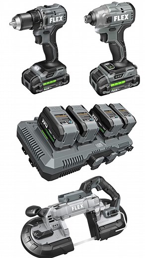 New FLEX for 2023. Several new tools will be hitting the shelves between now and April. Available this month will be the FLEX 1120W 4-Port Simultaneous Rapid Charger. Releasing in April will be the Compact 24V Drill Driver, Compact Impact Driver, and the 5” Deep Cut Band Saw. . . . . #shoplife #shoptool #toolsofthetrade #2023 #newyearnewtools #flexpowertools #itswhatsnext #drill #tools