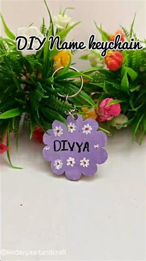 DIY MDF Name Keychain 🖌️| Handmade Keychain #shorts #diy #keychain #art