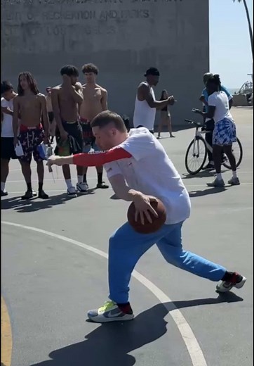 Dribble Combo to Double Oop Beat Match 🎧🏀 Did we get it right? | The Professor