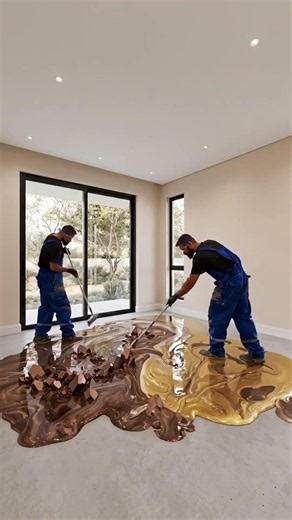 Client wanted $34,000 Magical Amethyst & Rose Gold Epoxy Luxe bedroom... 🤯👑 #epoxyfloor #satisfying