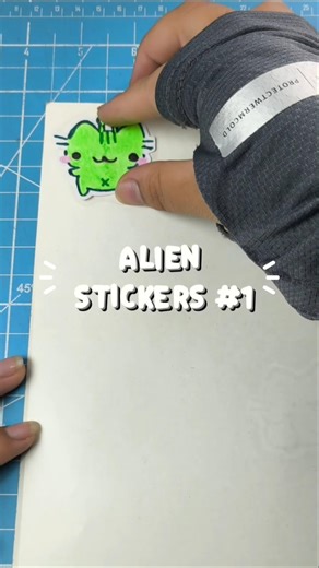 alien sticker parte 1 #drawings #sticker #alien #cat #diy