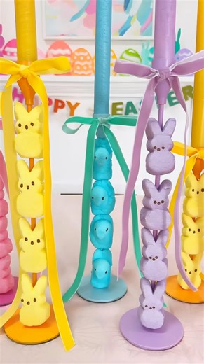 865 reactions · 175 shares | Level up your Easter décor with these colorful PEEPS Candle Holders crafted by @kailochic! Featuring battery operated candles and sweet PEEPS Marshmallow Chicks and Bunnies, they’re a fun way to brighten up your Spring celebrations! | PEEPS | Facebook