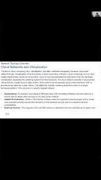 Cloud Networks and Virtualization - Network Security v1.0 #networksecurity #virtualization #cloud