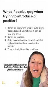 Is your baby gagging when you’re trying to get them to take a pacifier? . Here are 4 reasons why this may be happening!. . Looking for better baby sleep solutions? Download my FREE newborn guide by commenting "STARTER." #pacifier #dummy #babypacifier #babydummy #newborn | Baby Sleep Team
