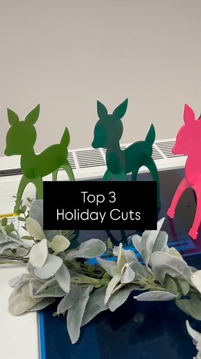 It’s Christmas Time! These were our favorite holiday-themed laser cuts from 2024. Comment your favorite project and what you want to see us make this year! 1 - Vintage Reindeers in metallic acrylic sheets 2 - Craft foam gingerbread house in MakerMDF and acrylic 3 - Christmas light ear climber with mirror acrylic and uv resin All of these projects are featured in our FB group with a free file and tutorial. Check out the link in our bio. #christmascrafts #acrylicearrings #earclimber #kitchmas #las