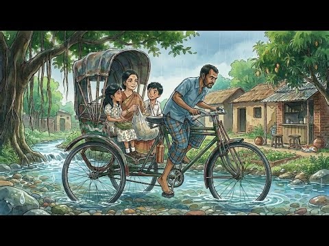 1990s Rainy Vacation Journey to Grandma’s House | Ghibli Style Cozy Village Travel Animation 🌧️🍵ASMR