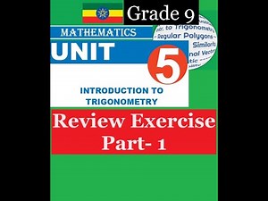 Mathematics Grade 9 Unit 5 review Exercise Part- 1@mathT_21