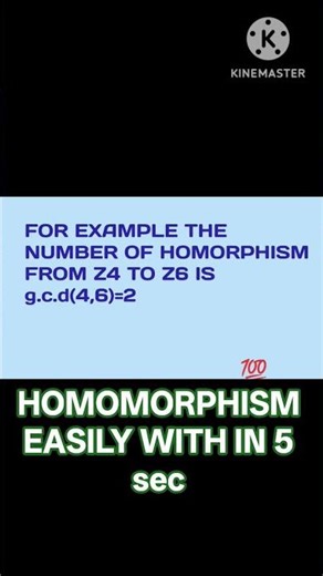 HOMOMORPHISM EASILY WITH IN 5 SEC #emrs #maths #nvs