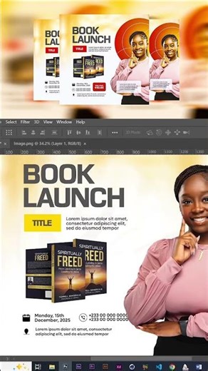Book Launch Design In Photoshop