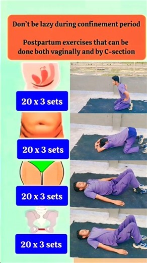 🔥 4 Best Postpartum Recovery Exercises After Delivery | Pelvic Floor & Core Workout #Shorts