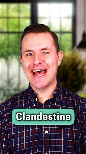 Clandestine - Meaning & Pronunciation #englishspeaking #englishspeakingpractice #learnenglish #short