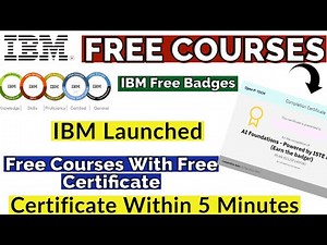 IBM Free Courses | IBM Free Badges | IBM Launched Free Courses With Free Certificate