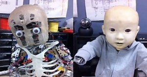 Creepy robot baby now creepier with torso and floppy arms