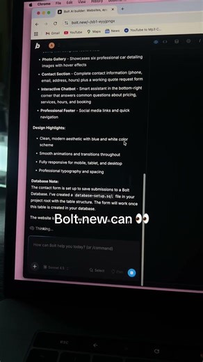 Bolt makes website building so much easier 🧠📚✨