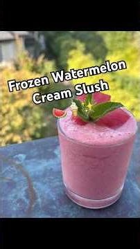 The Ultimate 2-Minute Frozen Watermelon Cream Slush! 🍉🍦✨