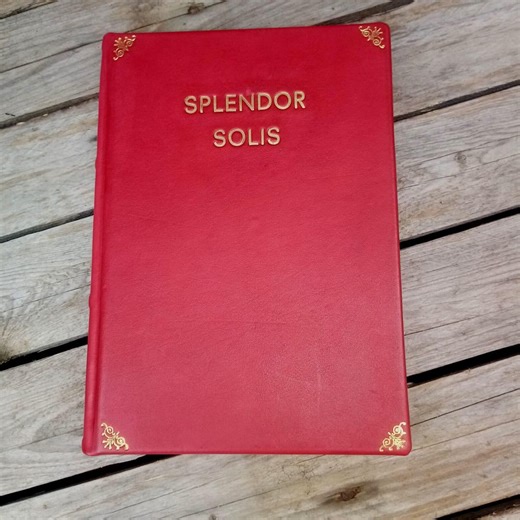 SPLENDOR SOLIS Handmade Leather Book – Alchemical Manuscript Replica, Red Leather , Gold Tooled, Occult Collector Book - Etsy