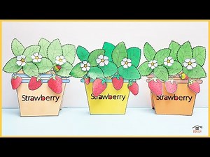 Strawberry/도안나눔/딸기/봄만들기/딸기화분만들기/봄미술/어르신미술/집콕만들기
