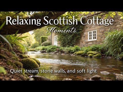 🌿Relaxing Scottish Cottage 🏡Moments Quiet stream, stone walls, and soft light 🌤️