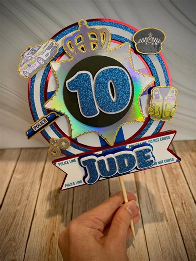 Police Theme Cake Topper: Personalised Police Officer Cake Decoration - Etsy