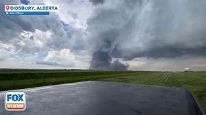 7.9K views · 109 reactions | A supercell thunderstorm moved through central Canada on Saturday afternoon, producing at least one large tornado that reportedly caused injuries and damage along the way. READ MORE: https://www.foxweather.com/weather-news/twister-alberta-didsbury-damage | FOX Weather | Facebook