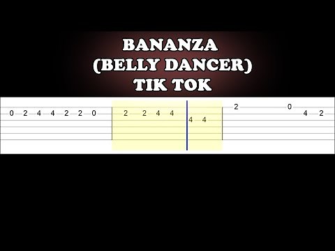 Bananza (Belly Dancer) x Neon Park (Easy Guitar Tabs Tutorial)