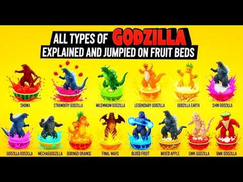 All Types of Godzilla Explained 🦖 Jumping on Crazy Fruit Beds! 🍉