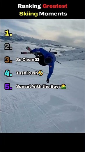 Ranking Greatest Skiing Moments #viralclips #ranking
