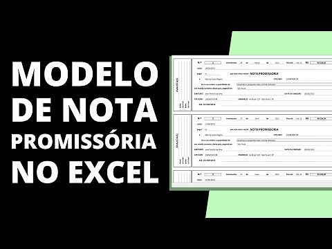 Modelo de Nota Promissória no Excel