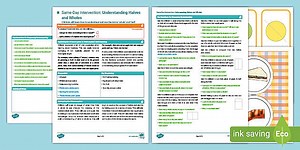 Year 1 Maths Same-Day Intervention Plan: Understanding Wholes and Halves