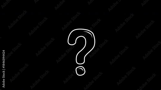 Cartoon Bubble Style Question Mark Reveal. Abstract Doodle Symbol for FAQ, Problem Icon, and Information Graphics