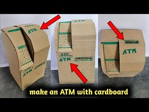 How to Make an ATM machine with cardboard | how to make cardboard ATM saving machine | making atm