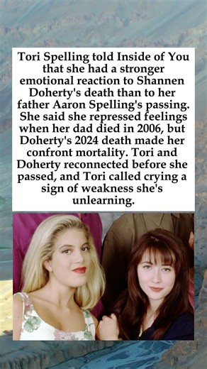 Tori Spelling Says Shannen Doherty's Death Hit Harder Than Her Father's #ToriSpelling