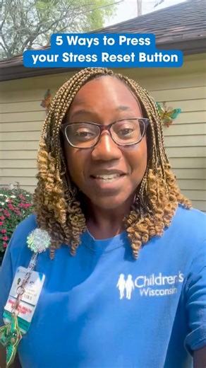 Feeling stressed? Press your body's reset button with these five simple techniques that work for kids AND adults! Affi Miles, Clinical Supervisor for Integrated Behavioral Health at Children's Wisconsin, shares these easy stress-relief methods: 🫁 Deep breathing 🎵 Singing or humming 💆 Self neck massage 🧊 Cold exposure 🏃 Physical exercise Watch to learn how each one helps your body cope with stress. Thanks for sharing your expertise with us, Affi! #AtEveryTurn | Children's Wisconsin