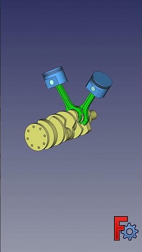 FreeCAD Assembly 4 V6 Engine Piston Animation