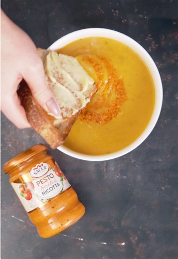 Elevate Your Go-To Soups with Sacla’ Pesto