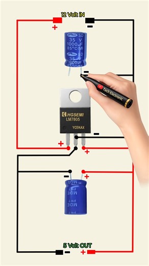 12V to 5V USB Converter ⚡ 12V Se 5V Kaise Karen? #Shorts #Electronics #DIY #electrical