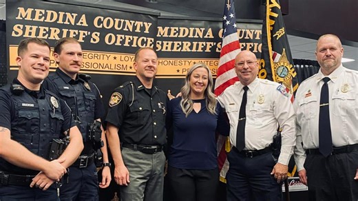 Medina Township officers who assisted in rescue of child during 2024 Amber Alert abduction honored by sheriff's office