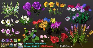 Cartoon Colections Flower Path 2 | 3D Flowers | Unity Asset Store